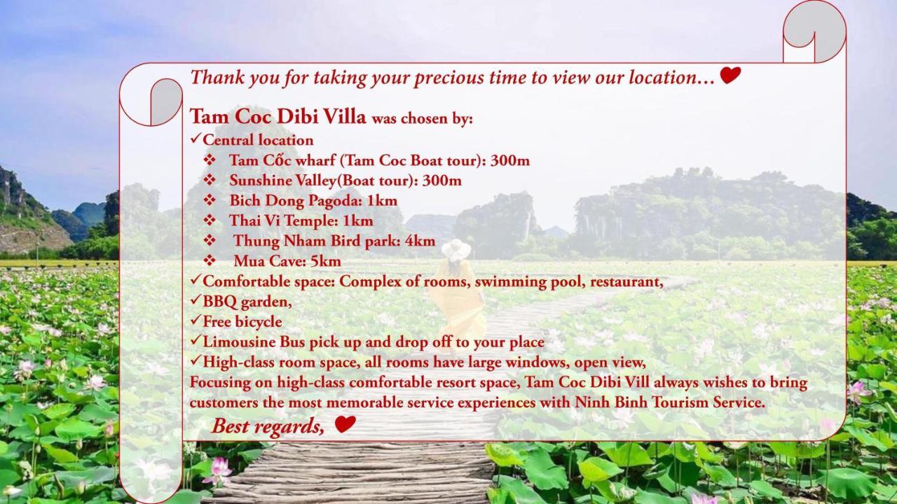 Tam Coc Dibi Villa Ninh Binh Eksteriør billede